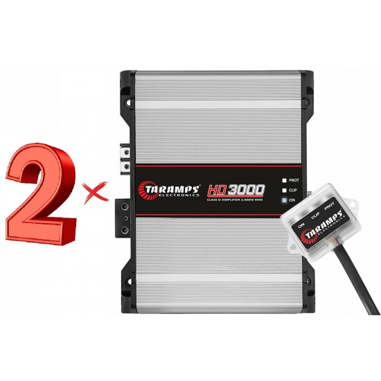 2x Taramps HD 3000 1 Ohm Amplifier HD3000 3K Watts Taramp's Amp - 3 Day ...